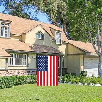 Garden Flag Stand, Yard Flag Holder,Garden Flag Hanger,Banner Pole with one Tiger Clip,Fall Decor for Outdoor Garden Lawn