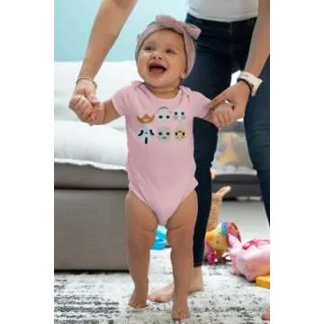 Pop Threads Horror Masks Monster Scary Movie Halloween Spooky Infant Baby Boy Girl Bodysuit Black 24M