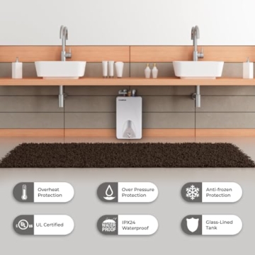 CAMPLUX Mini Tank Electric Water Heater 4 Gallons