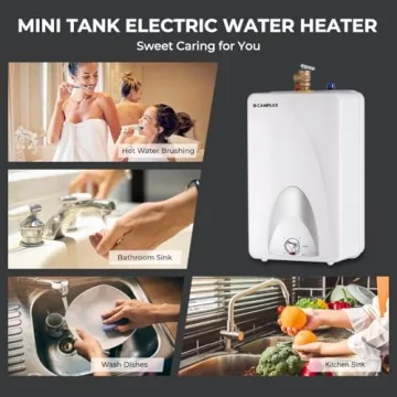 CAMPLUX Mini Tank Electric Water Heater 4 Gallons