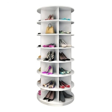 Weinstein Rotating Shoe Rack - Holds 35 Pairs Stylishly