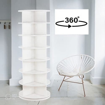 Weinstein Rotating Shoe Rack - Holds 35 Pairs Stylishly