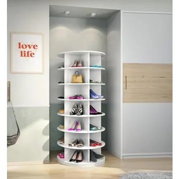 Weinstein Rotating Shoe Rack - Holds 35 Pairs Stylishly