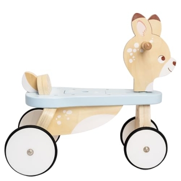 Le Toy Van - Petilou Wooden Ride On Deer Push Along Toy for Toddlers | Suitable for Boy Or Girl 1 Ye...