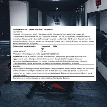 Caffeine Pills, MuscleTech 100% Caffeine Energy Supplements, PreWorkout Mental Focus + Energy Supplement, 220mg of Pure Caffeine, Sports Nutrition Endurance & Energy, 125 Count (Package may vary)