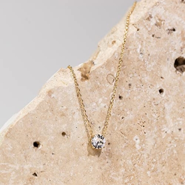 PAVOI Gold Plated Crystal Necklace | Dainty & Elegant for Women