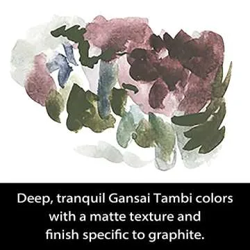 Kuretake GANSAI TAMBI GRAPHITE COLORS, 6 colors set, Watercolor paint for Professional, for artists and crafters,Illustrations, Drawing, Lettering, Made in Japan