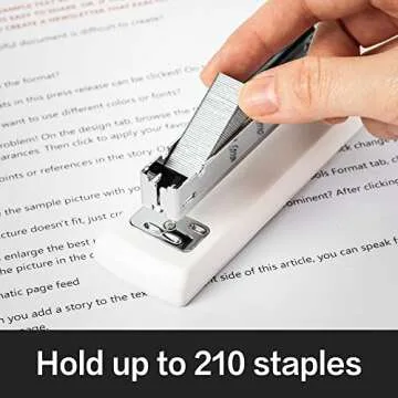 Deli Desktop Stapler with 1000 Staples, 25 Sheet Capacity