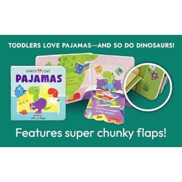 Dinos Love Pajamas Bedtime Board Book for Toddlers