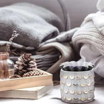 Boao Wax Melt Liners Reusable Wax Warmer Containers Leakproof Cups for Scented Candle, Paper Holders for Electric Pluggable Melter and Burner(Black,25 Pieces)