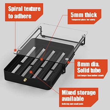 Stylish EVERIE Glass Pod Organizer for Nespresso Vertuo