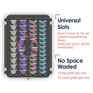 Stylish EVERIE Glass Pod Organizer for Nespresso Vertuo