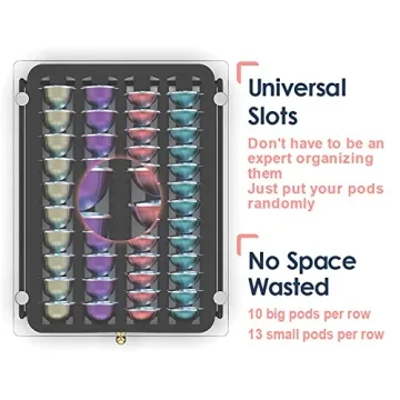 Stylish EVERIE Glass Pod Organizer for Nespresso Vertuo