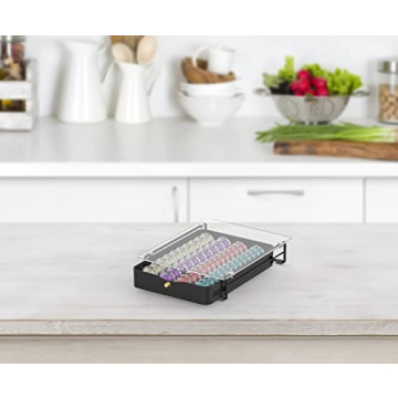 Stylish EVERIE Glass Pod Organizer for Nespresso Vertuo