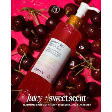 Truly Beauty Cherry Jelly Body Acne Wash with Soothing Cherry Niacinamide, Hydrating Allantoin, & Mandelic Acid - Award Winning Back Acne Treatment Body Wash Cleanser & Dark Spot Remover