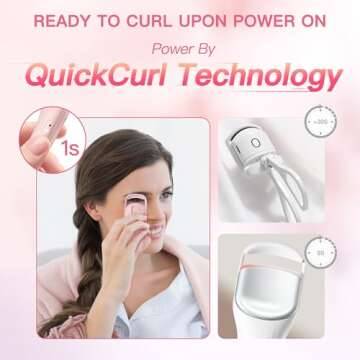 HEBECA Heated Eyelash Curler QuickCurl for Effortless Lashes