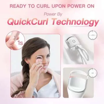 HEBECA Heated Eyelash Curler QuickCurl for Effortless Lashes