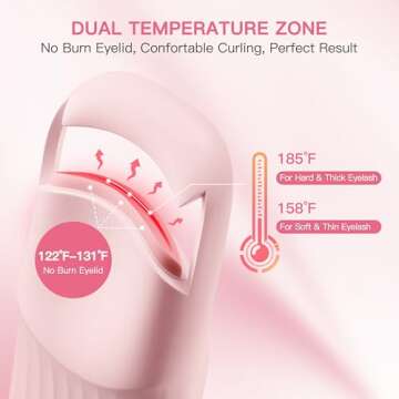 HEBECA Heated Eyelash Curler QuickCurl for Effortless Lashes