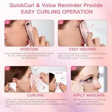 HEBECA Heated Eyelash Curler QuickCurl for Effortless Lashes