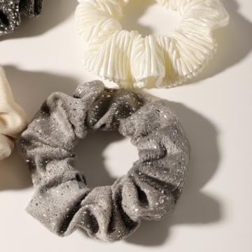 Artilady Hair Scrunchies for Girls - 4 Pack Christmas Hair Ties Gifts for Women Soft and Cute Velvet Silk Satin Scrunchies Hair Accessories Wedding Bridesmaid Holiday Birthday Teacher Gift