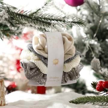 Artilady Hair Scrunchies for Girls - 4 Pack Christmas Hair Ties Gifts for Women Soft and Cute Velvet Silk Satin Scrunchies Hair Accessories Wedding Bridesmaid Holiday Birthday Teacher Gift