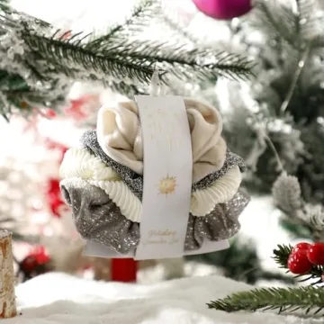 Artilady Hair Scrunchies for Girls - 4 Pack Christmas Hair Ties Gifts for Women Soft and Cute Velvet Silk Satin Scrunchies Hair Accessories Wedding Bridesmaid Holiday Birthday Teacher Gift