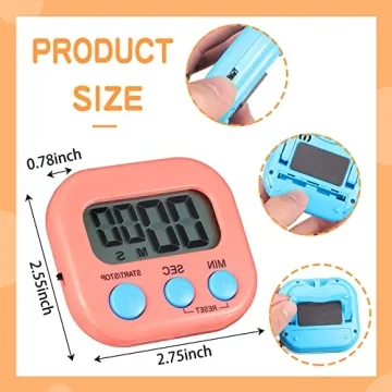 16 Pcs Digital Timers for Classroom and Kitchen Fun