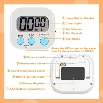 16 Pcs Digital Timers for Classroom and Kitchen Fun