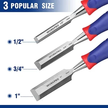 HANYWIL 3-Piece Wood Chisel Set for Accurate Carving