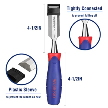 HANYWIL 3-Piece Wood Chisel Set for Accurate Carving