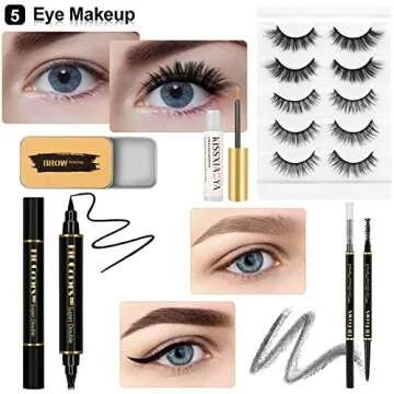 Fenshine Makeup Set,Make Up Starter Kit With Storage Bag Portable Travel Make Up Palette Eyeshadow Foundation Lip Gloss for Teenage & Adults (Type A)