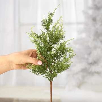 Artificial Juniper Cedar Sprays - Perfect Holiday Greenery