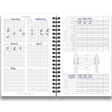 Fitness Journal & Workout Planner - Designed by Experts Gym Notebook, Workout Tracker, Exercise Log Book for Men Women - Red