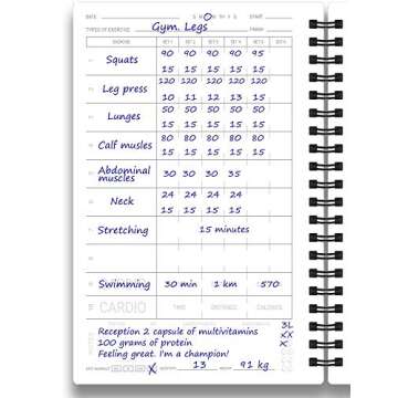 Fitness Journal & Workout Planner - Designed by Experts Gym Notebook, Workout Tracker, Exercise Log Book for Men Women - Red