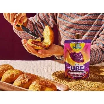 Fila Manila Ube Coconut Spread Purple Yam As Seen on Shark Tank - Award-Winning 5.8 OZ Pouch, Vegan, Gluten Free, Dairy Free, No Red 3, No Red 40, No Ube Extract, No Artificial Colors, Real Philippine Ube (1 Pack)