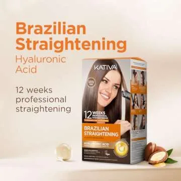 Kativa Brazilian Straightening Kit for All Hair Types