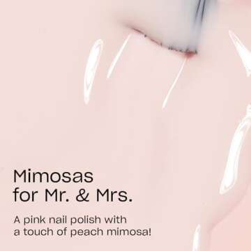 OPI Nail Lacquer Mimosas for Mr. & Mrs. | Sheer Soft Pink Crème Chip Resistant Nail Polish | Vegan, Fast Drying, Streak Free