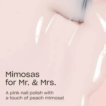 OPI Nail Lacquer Mimosas for Mr. & Mrs. | Sheer Soft Pink Crème Chip Resistant Nail Polish | Vegan, Fast Drying, Streak Free