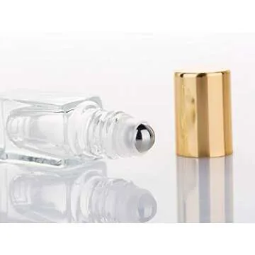 3ml Square Glass Roller Bottles for Essential Oils Pack