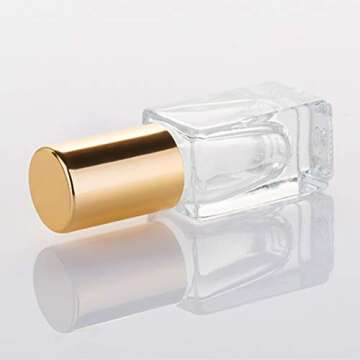 3ml Square Glass Roller Bottles for Essential Oils Pack