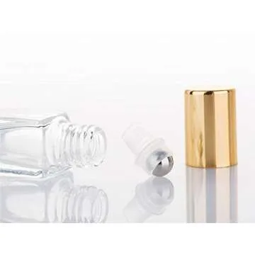 3ml Square Glass Roller Bottles for Essential Oils Pack
