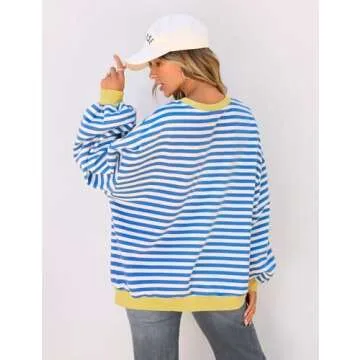 TARSE Casual Striped Summer Sweatshirt for Women