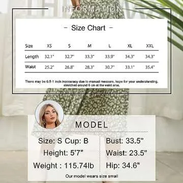 EXLURA Womens High Waist Polka Dot Pleated Skirt Midi Swing Skirt with Pockets