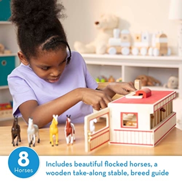 Melissa & Doug Take-Along Show-Horse Stable Playset for Kids
