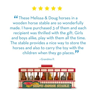 Melissa & Doug Take-Along Show-Horse Stable Playset for Kids