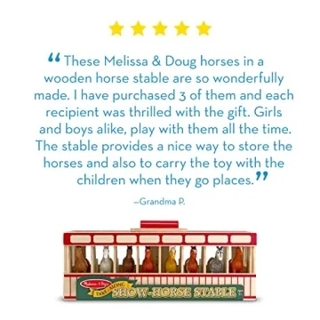 Melissa & Doug Take-Along Show-Horse Stable Playset for Kids