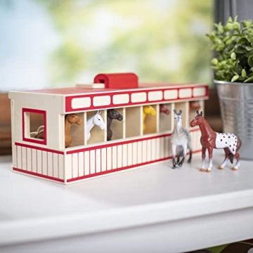 Melissa & Doug Take-Along Show-Horse Stable Playset for Kids