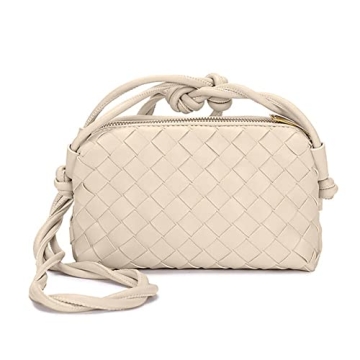 Small Crossbody Shoulder Bag for Women, Mini Camera Bag Card Holder Wallet Purse and Hand-Woven Hand...