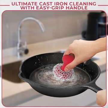 316L Chainmail Scrubber for Cast Iron Cookware