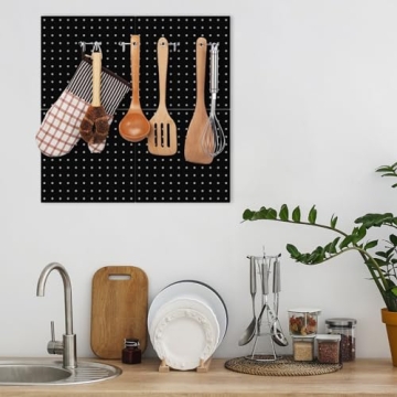 Therwen Metal Pegboard Wall Organizer Kit for Versatile Storage